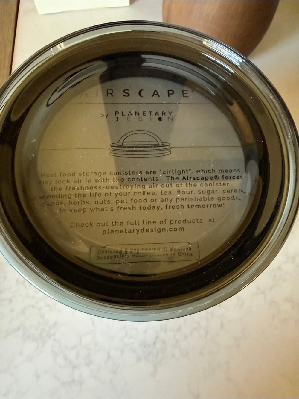 Airscape Medium Stainless Steel Airtight Canister - Matte White